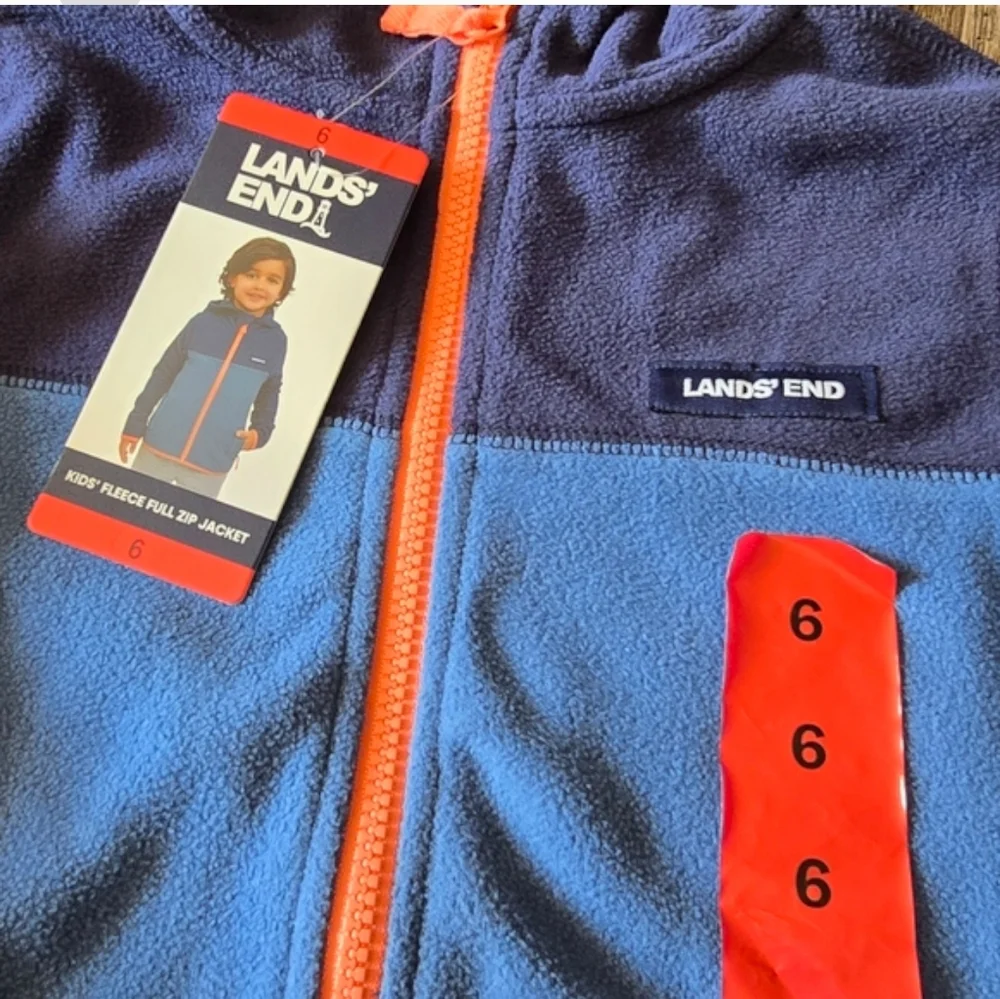 Lands' End Kids' Full Zip Jacket, nwt